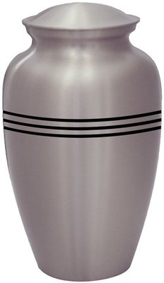 Brass Urn (Classic Pewter with Stripes)