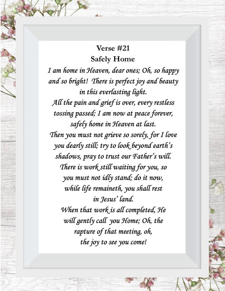 Verses for Grief Prayer Card Verses for Grief Prayer Card