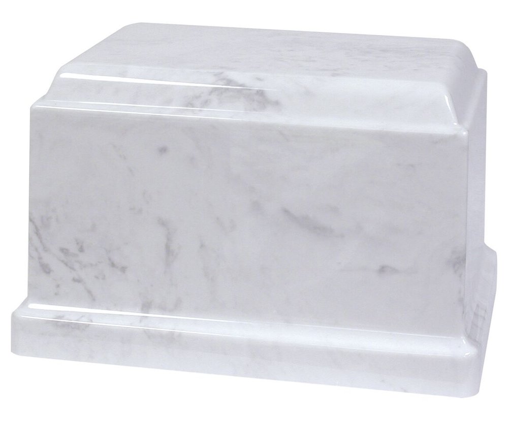 Crescent Marble Urn (White)