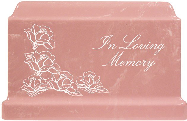 Crescent Marble Urn (Rose)