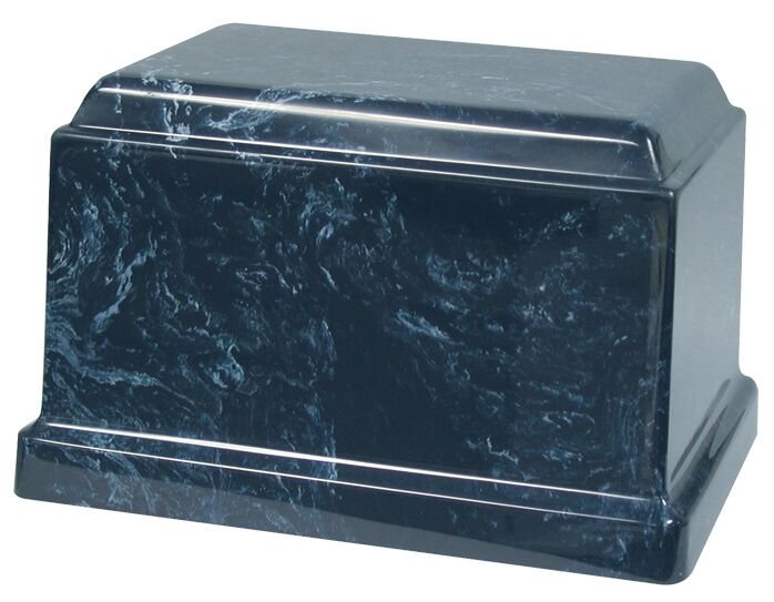 Crescent Marble Urn (Navy)