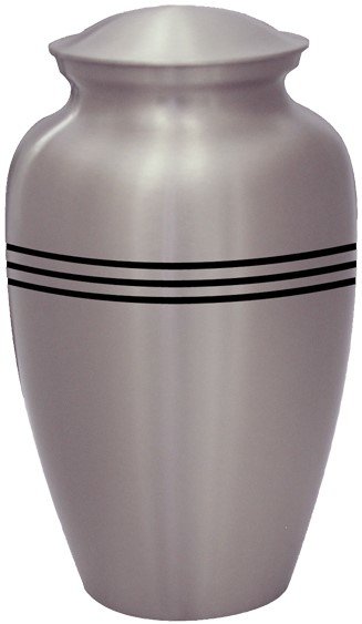 Brass Urn (Classic Pewter with Stripes)